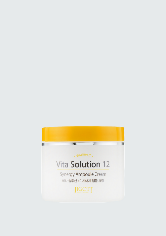 Тонізувальний ампульний крем для обличчя з вітаміном С Jigott Vita Solution 12 Synergy Ampoule Cream - 100 мл