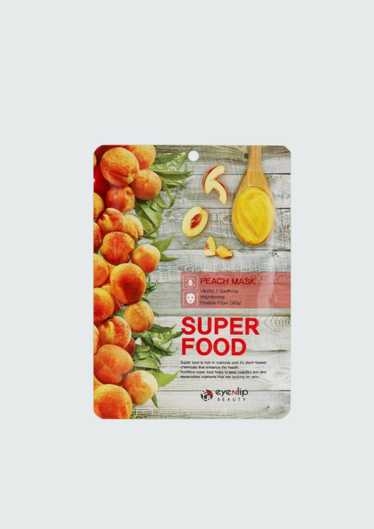 Тканинна маска для обличчя з персиком Eyenlip Super Food Peach Mask - 23 мл