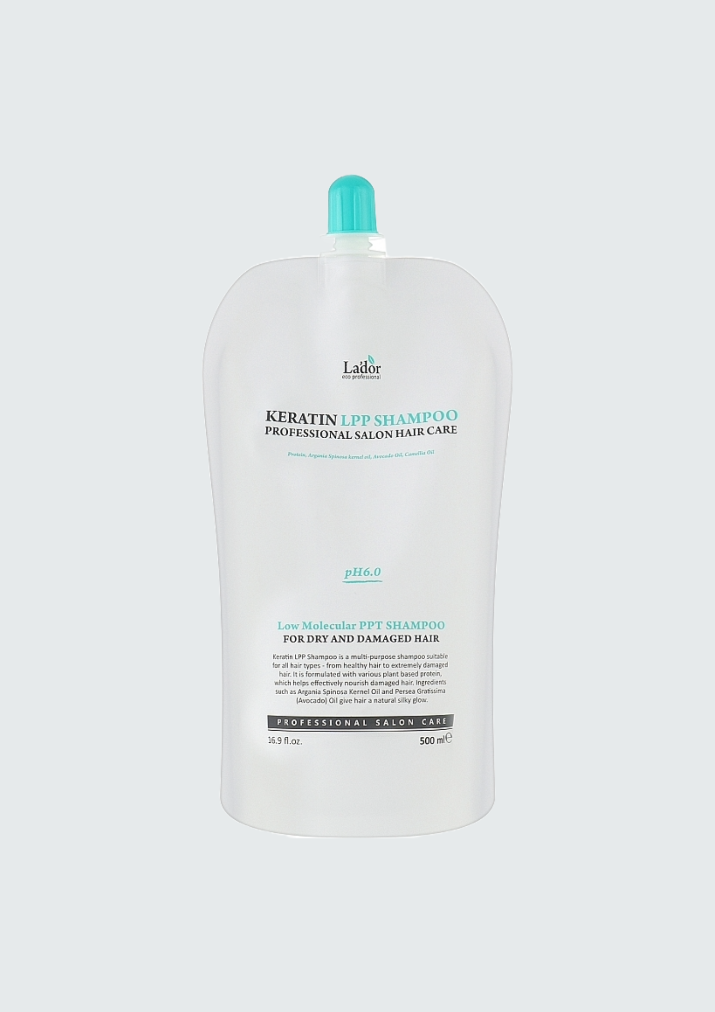 Кератиновий безсульфатний шампунь для волосся La'dor Keratin LPP Shampoo pH 6.0 Refill - 500 мл (запаска)