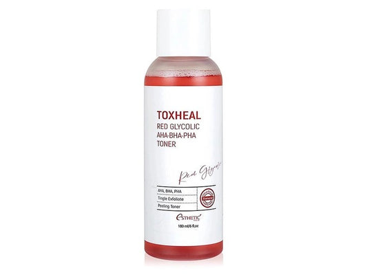 Пілінг-тонер із гліколевою кислотою Esthetic House Toxheal Red Glycolic AHA-BHA-PHA Toner - 180 мл