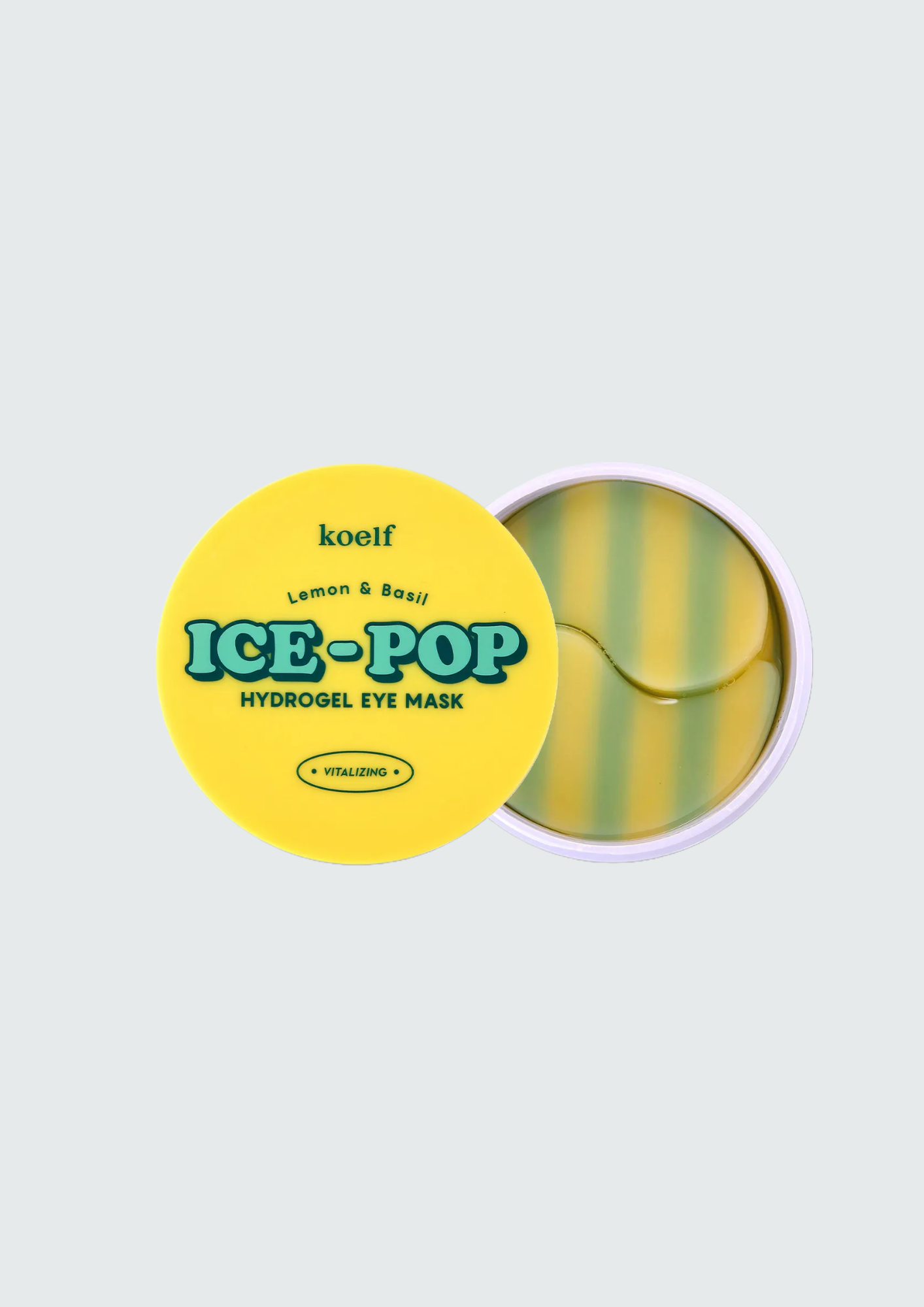 Освітлювальні патчі з лимоном та базиліком KOELF Lemon & Basil Ice-Pop Hydrogel Eye Mask - 60 шт