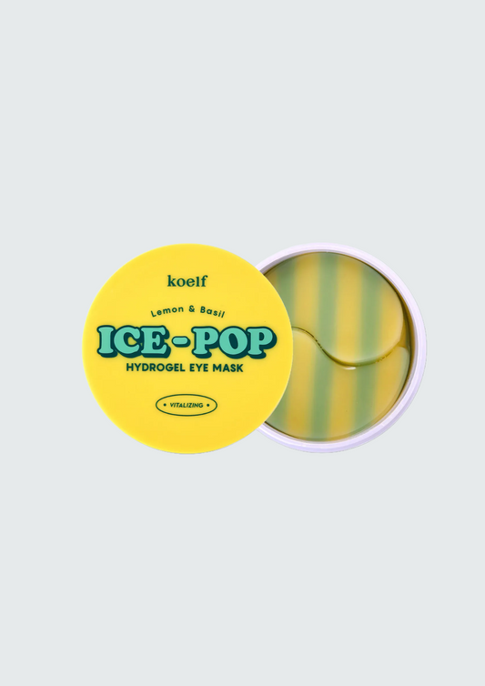 Освітлювальні патчі з лимоном та базиліком KOELF Lemon & Basil Ice-Pop Hydrogel Eye Mask - 60 шт