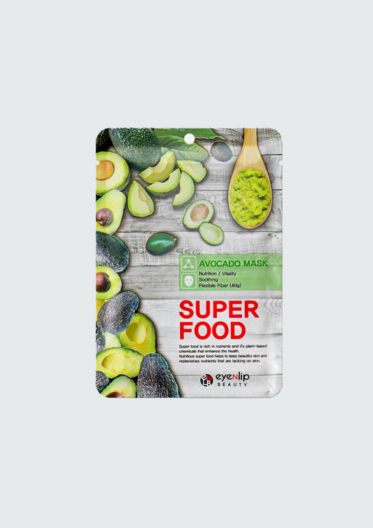 Антивікова тканинна маска для обличчя з авокадо Eyenlip Super Food Avocado Mask - 23 мл