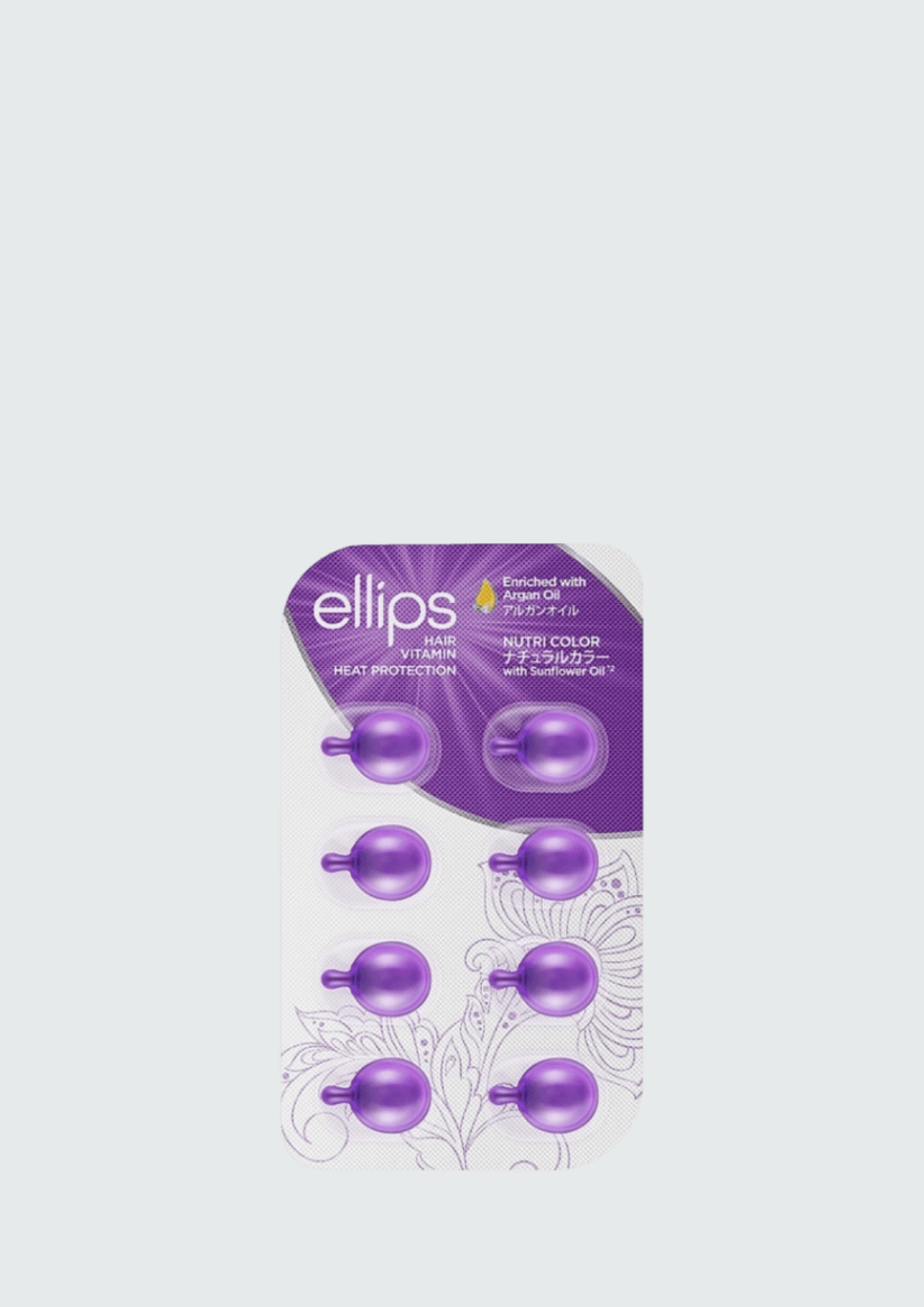 Вітаміни для волосся для сяйва кольору Ellips Hair Vitamin Nutri Color With Sunflower Oil - 8 шт