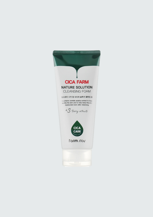 Пінка для вмивання з екстрактом центели азіатської FarmStay Cica Farm Nature Solution Cleansing Foam - 180 мл