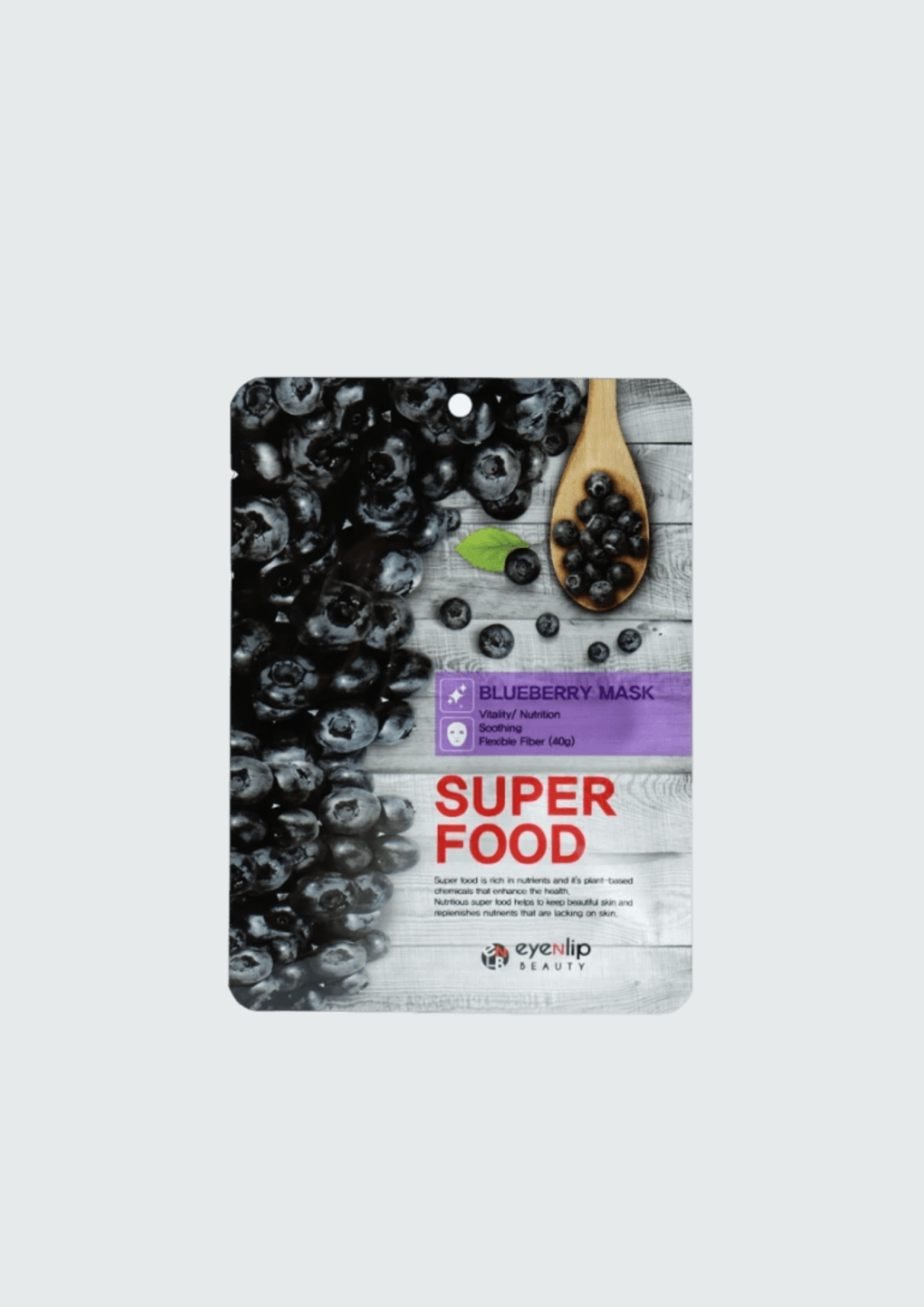 Зволожуюча тканинна маска з чорницею Eyenlip Superfood Blueberry Mask- 23 мл