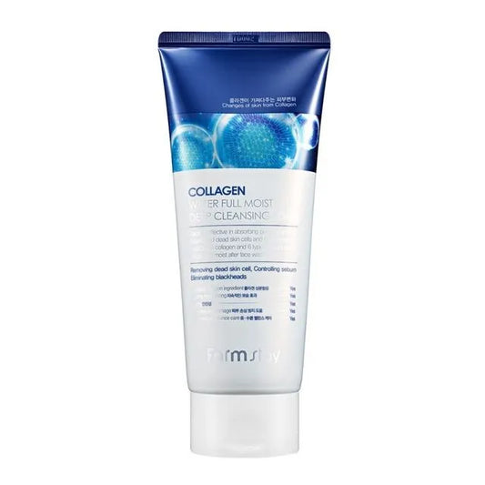 Антивікова зволожувальна пінка для вмивання FarmStay Collagen Water Full Moist Deep Cleansing Foam з колагеном - 180 мл
